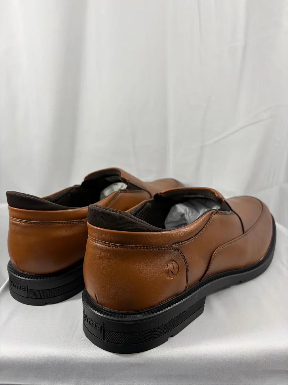 NWT Nunn Bush Men's Size 14 Brown Slip-On Leather Dress Shoes